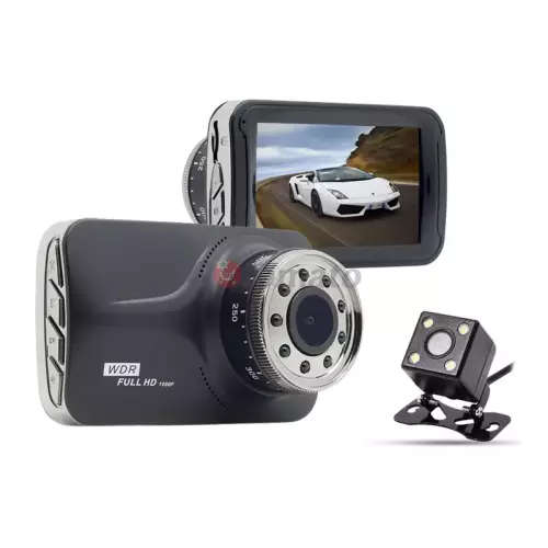 Dual Lens Car Black Box 9 IR Light Good Night Vision G-Sensor Full HD 1080P DashCam 2 Cameras Video