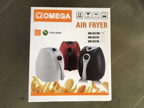 Omega Air Fryer 2.7L Red.White.Black Available