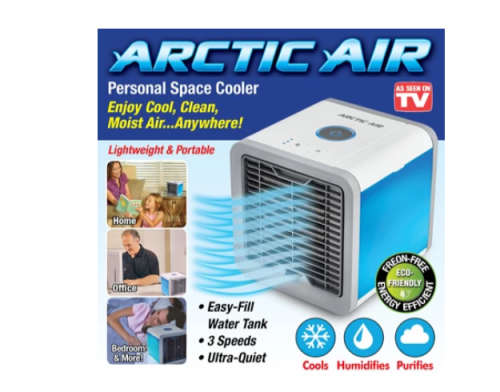 ARCTIC AIR CONDITIONER PORTABLE FAN PERSONAL SPACE AIR COOLER/HUMIDIFIER/CLEANER