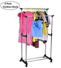 Double-pole Telescopic Clothes Hanger