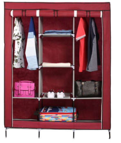 3 Door Storage Wardrobe  Red-Black-Blue-Brow