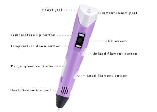 3D Printing Pen-pink-blue-purple