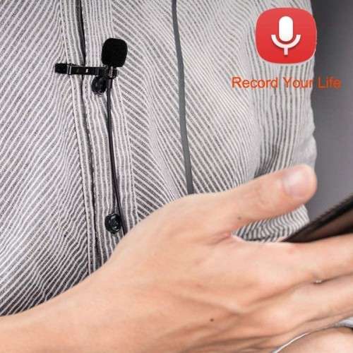 Microphone Hands Free Clip-on Mic for iPhone Android Smartphone