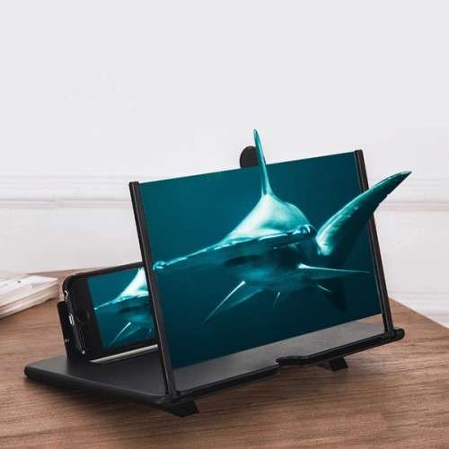 Mobile Phone Video Phone Amplifier Enlarged Screen Magnifier-Black