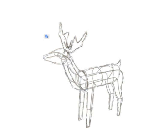 3D LED Deer Christmas Light Display-Cool White