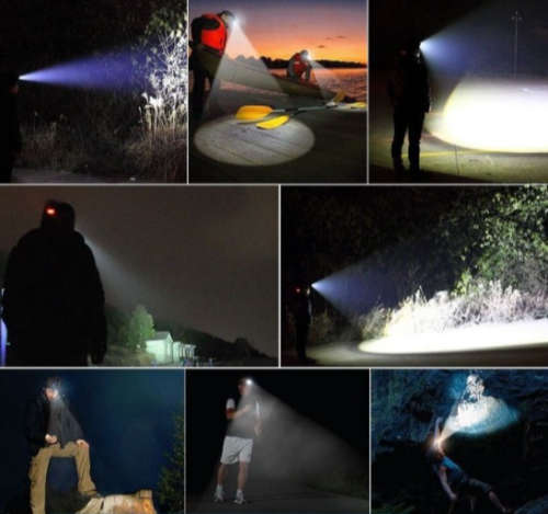 Rechargeable LED Headlights for Camping, Hiking or Riding