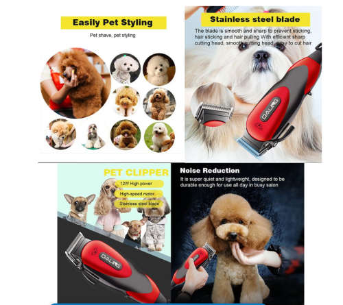 DALING 11-in-1 Electric Pet Clippers Rechargeable Grooming Trimmer Kit