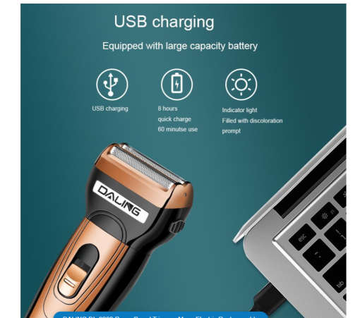 DALING DL-9202 Razor Beard Trimmer Mens Electric Rechargeable