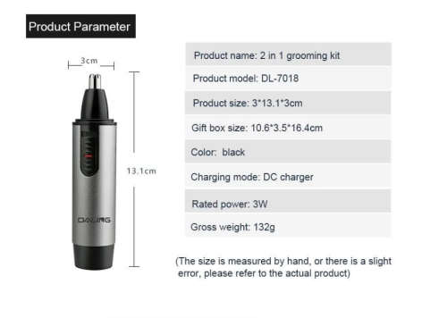 Daling DL-7018 2 in 1 Facial Hair Trimmer