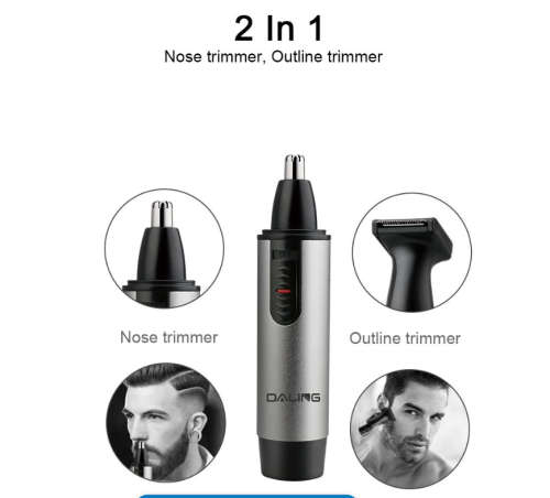 Daling DL-7018 2 in 1 Facial Hair Trimmer
