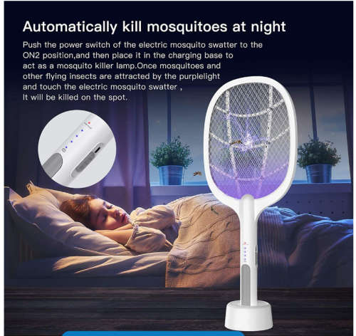 Rechargeable Mosquito Zapper Racket Fly Swatter