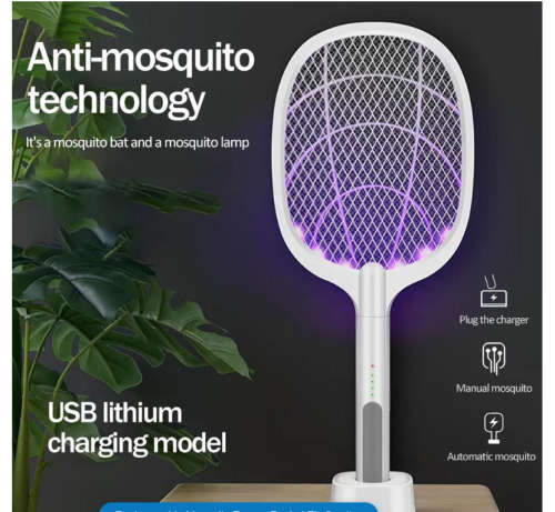 Rechargeable Mosquito Zapper Racket Fly Swatter