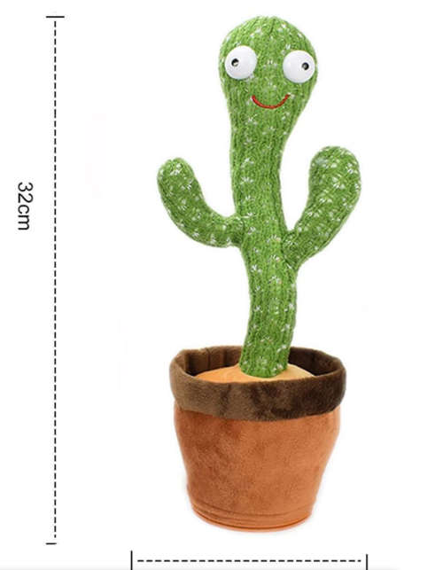 Dancing Cactus Baby Mimicking Recording Music Light Up Baby Interactive Toy
