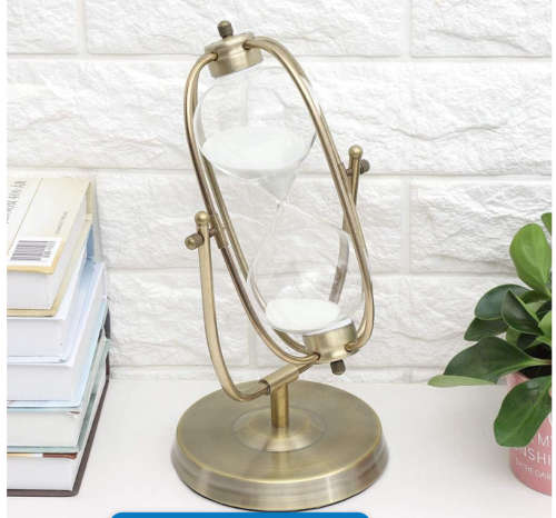 60 Minutes Metal Hourglass Timer Sand Clock