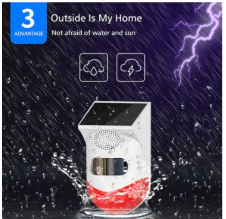 Solar Alarm PIR Outdoor Detector