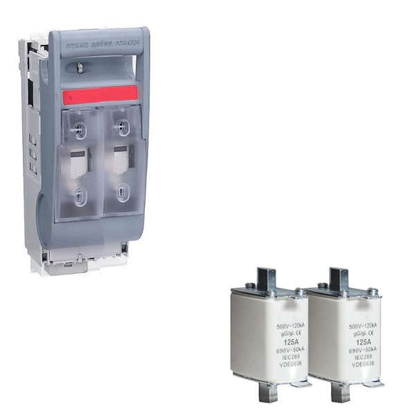 125A DC Current Solar Battery Blade Fuse - 2 Pack