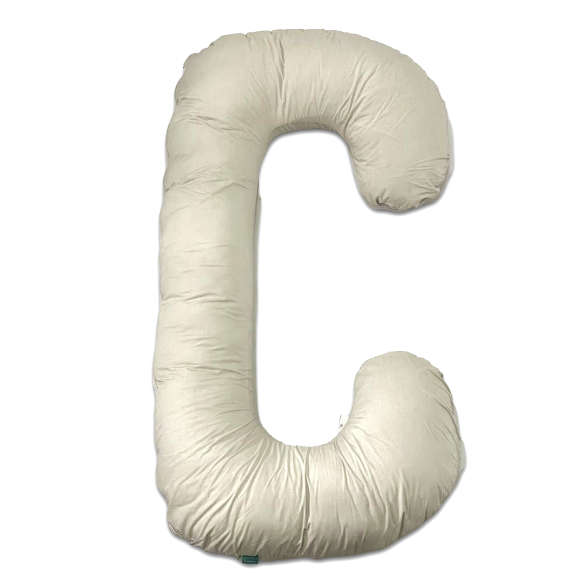 DNA TRAX Pregnancy Support C Shaped Pillow [Grey & Beige]