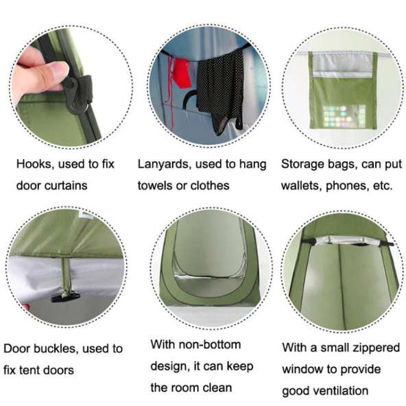 New Elements Instant Pop-Up Outdoor Privacy / Shower Tent