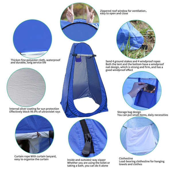 New Elements Instant Pop-Up Outdoor Privacy / Shower Tent