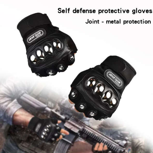 Half Finger Steel Knuckles Gloves JY-117