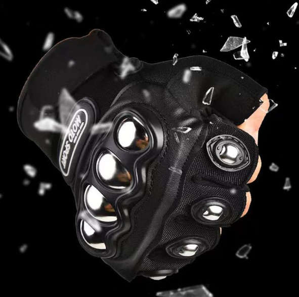 Half Finger Steel Knuckles Gloves JY-117