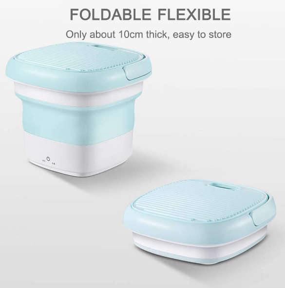 Portable Folding Bucket Compact Washing Machine with Handle