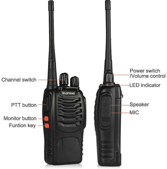 Long range walkie talkie Baofeng BF-888S UHF handheld two way radio