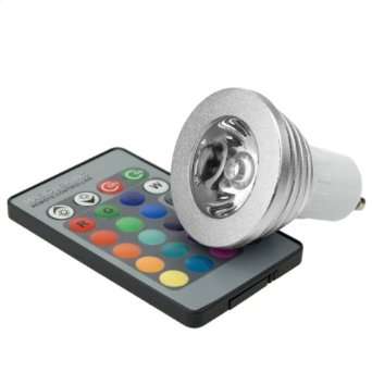 GU10 3W Multi-Colored LED RGB MAGIC CEILING/SPOT/DOWN LIGHT LAMP/BULB with REMOTE CONTROL AC85-265V