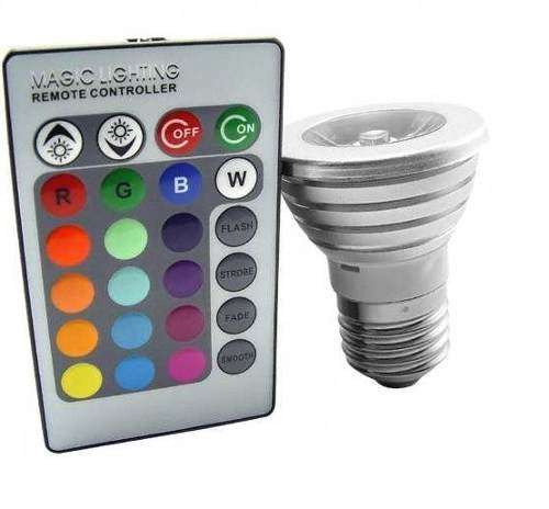 E27 3W Multi-Colored LED RGB MAGIC CEILING/SPOT/DOWN LIGHT LAMP/BULB with REMOTE CONTROL AC85-265V
