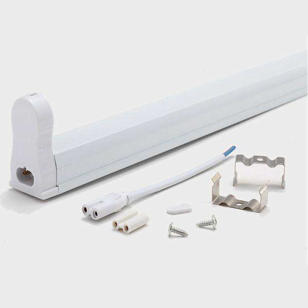 LED T8 2FOOT FLUORESCENT TUBE FITTING: SINGLE OPEN CHANNEL BRACKET + CONNECTORS AND LINKABLE