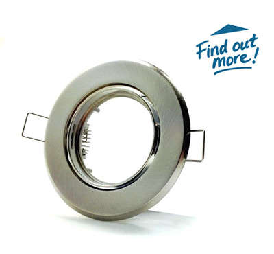 Round Angle Ajustable Recessed ceiling down Spot lights Fitting Suitable For MR16 GU10 Lights-Silver