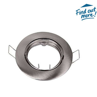 Round Recessed ceiling down Spot lights Fitting Suitable For MR16 GU10 Lights-Silver