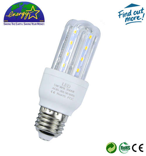 E27 5W Led Corn Light Lamp Bulb Cool White-90% Energy Saving 220V 1 Year Warranty