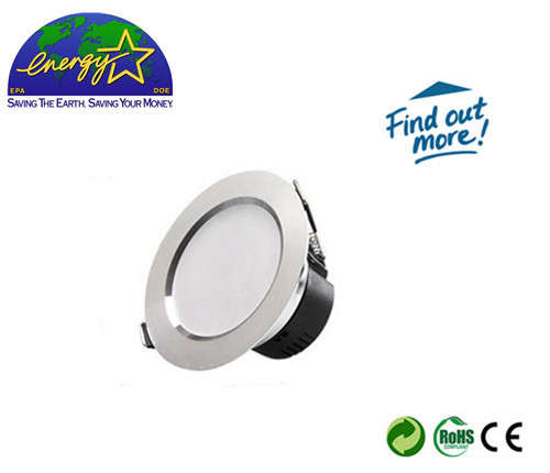 3W LED Recessed Ceiling/Down Light With Driver-White 1 Year Warranty