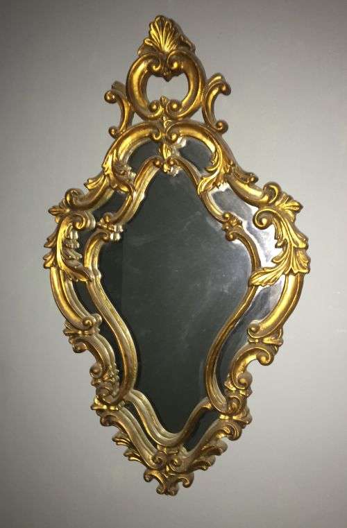 Vintage ornate gilt wood mirror