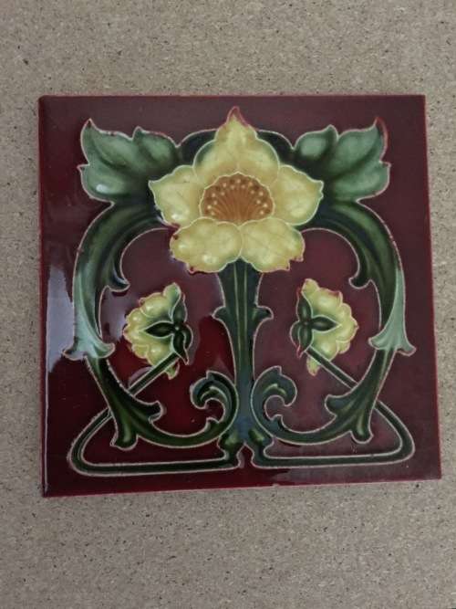 Antique art nouveau original tiles - 10 available
