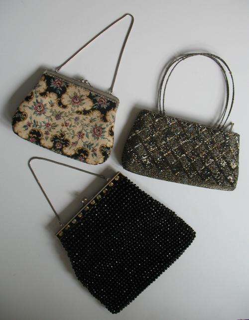 Vintage evening / handbags choose out of three beaded and embroidered