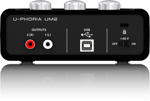 BEHRINGER UM2 2x2 USB Soundcard/Audio Interface with XENYX Mic Preamplifier