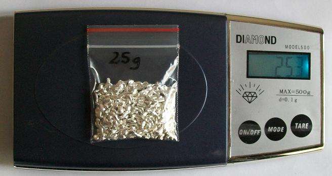 25 grams .999 silver granules