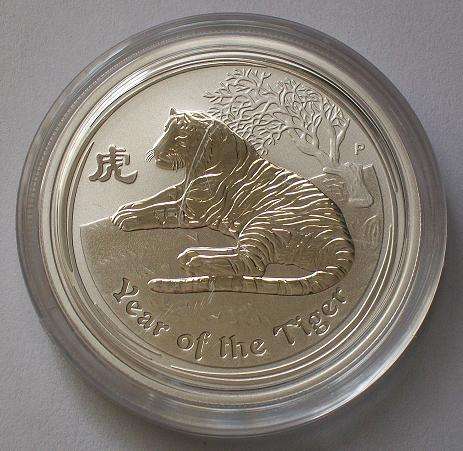 2010 Perth Mint 1/2 oz Silver Year of the Tiger