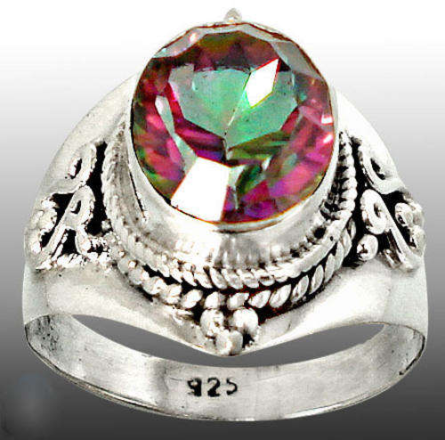 **SIZE 8 1/4** CLASSIC RAINBOW MYSTIC TOPAZ in SOLID 925 STERLING SILVER