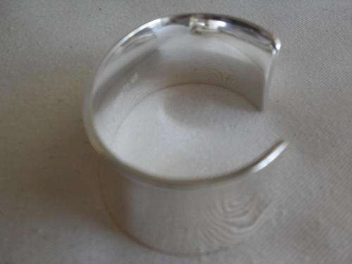 STUNNING  925 STERLING SILVER STAMPED ALLOY FILLED CUFF BANGLE .