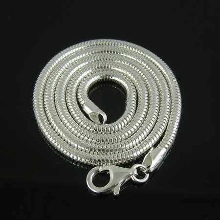2MM 925 STERLING SILVER SNAKE CHAIN 46 cms /18 inch.