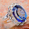 EXQUISITE BLUE MYSTIC TOPAZ IN SOLID 925 SILVER. SIZE 9 (R)