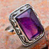 STUNNING AMETHYST RING IN SOLID 925 STERLING SILVER. SIZE 8