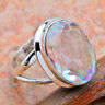 STUNNING RAINBOW MYSTIC TOPAZ IN SOLID 925 STERLING SILVER. SIZE 8.