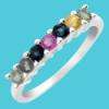 ** CHRISTMAS** BEAUTIFUL RING IN SOLID 925 STERLING SILVER WITH GENUINE SAPPHIRES. SIZE 7