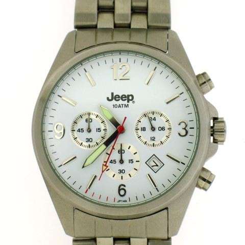 JEEP GENTS WATCH WITH STAINLESS STEEL STRAP. 10 ATM Model JP14A