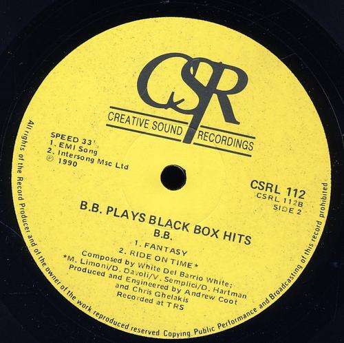 BB Plays Black Box Hits - Everybody Everybody - 12" Maxi Single