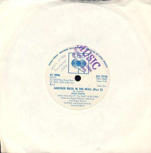 Pink Floyd - Another Brick in the Wall (Part 2) - Seven Single